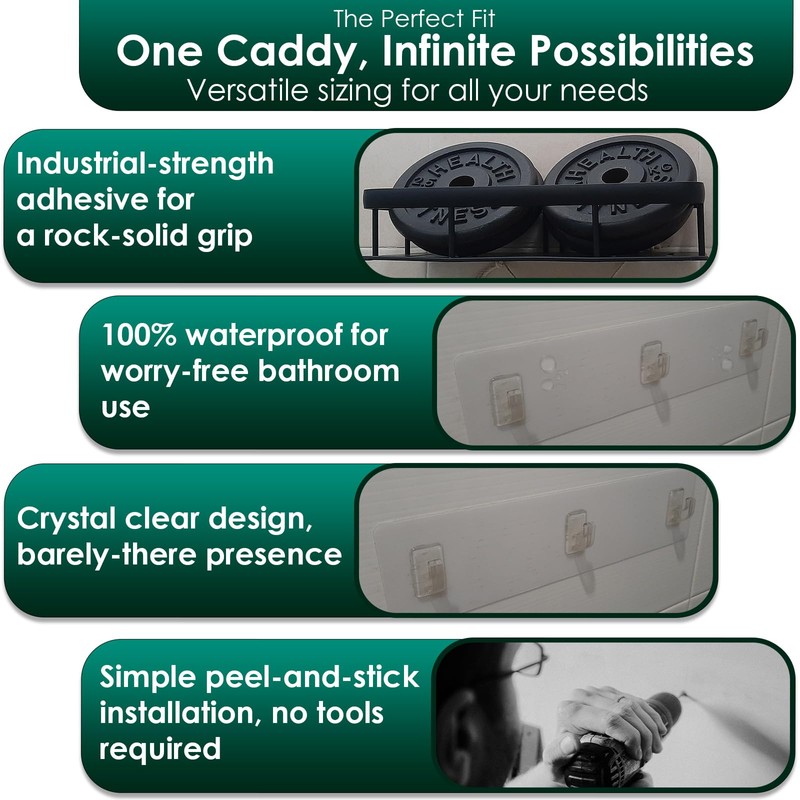 Jovware Shower Caddy Adhesive Replacement Stickers for Organizer and Shelf,