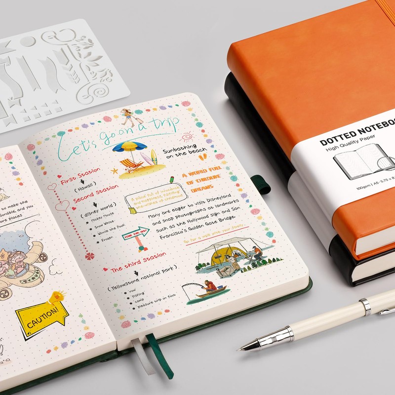 Rettacy Notebook A5 Dotted Bullet Dot Grid Journal with 320