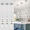 Sovinzert Modern Spiral LED Pendant Lights Kitchen Island, 22W Adjustable