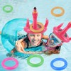 RNHDLY Pack of 10 Flamingo Inflatable Throwing Game, Ring Throwing