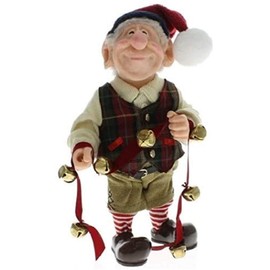 Whitehurst Zim's Clifford The Elf Holding Sleigh Bells Christmas Figurine
