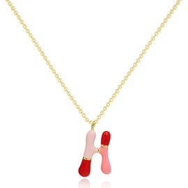 GGXDH Colorful Initial Gold Necklaces for Women, Letter H Pendant Necklace, 18K Gold Plated Dainty Charm Stacked Necklaces, Jewelry Gift for Birthday