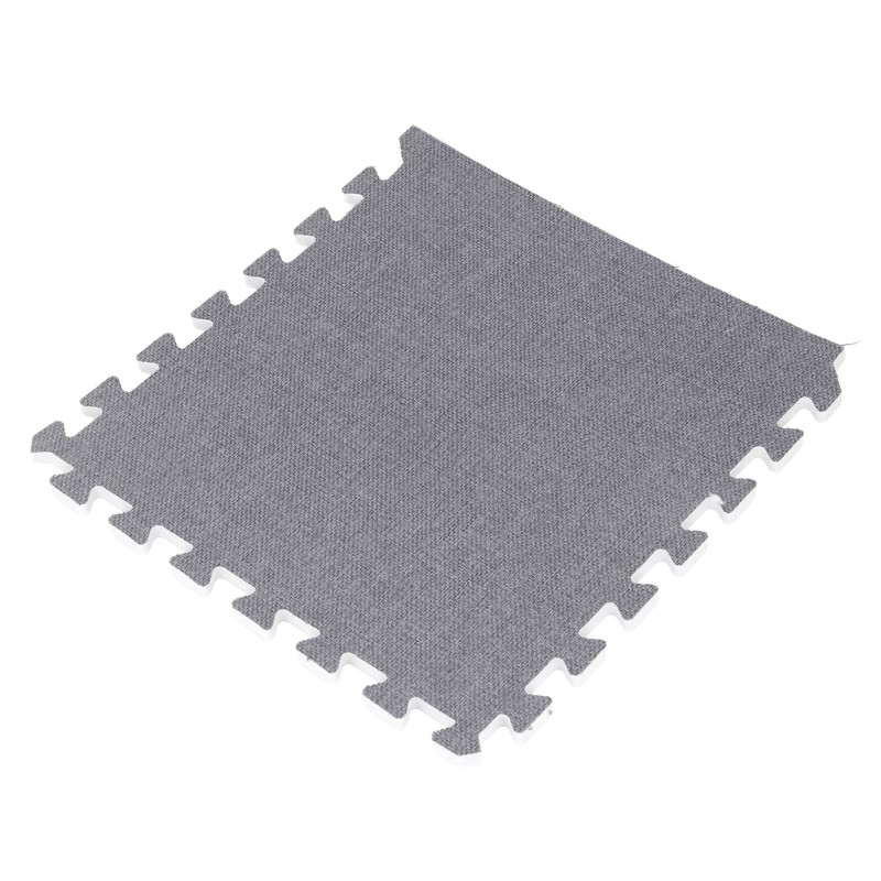 10pcs Cotton Linen Interlocking Carpet Tiles Anti Slip Floor Protection