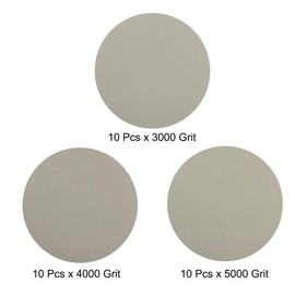 sourcing map 2" Hook and Loop Sanding Disc 3000/4000/5000 Grit Assorted Silicon Carbide Sandpaper for Random Orbit Sander Wet/Dry Polishing 30Pcs