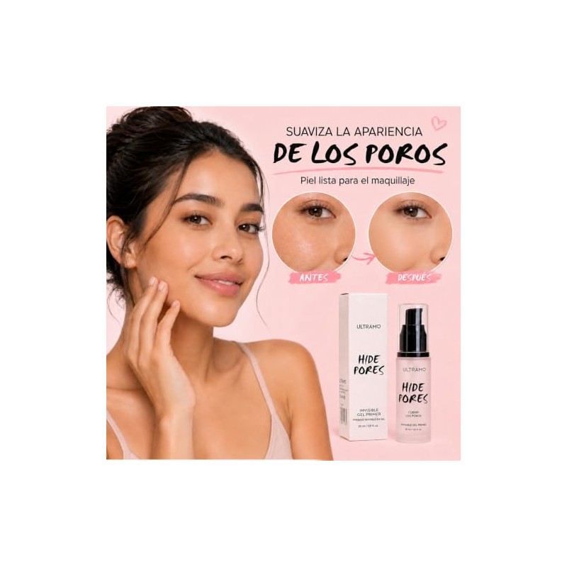 Primer de Maquillaje, Prebase de Maquillaje en Gel, Minimizador de