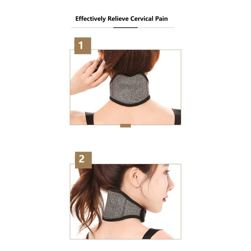 Qchomee Self Heating Neck Brace Support Magnets Neck Wrap Treating