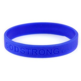 Godstrong 8020003 3 Pieces Blue Small Size Embossed Silicone Band Eph. Ephesians 6:10-11