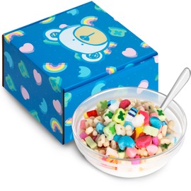 Vanilla Scented Soy Cereal Bowl Candle with Metal Spoon and 3 Wicks - Cereal Inspired Candle Gifts