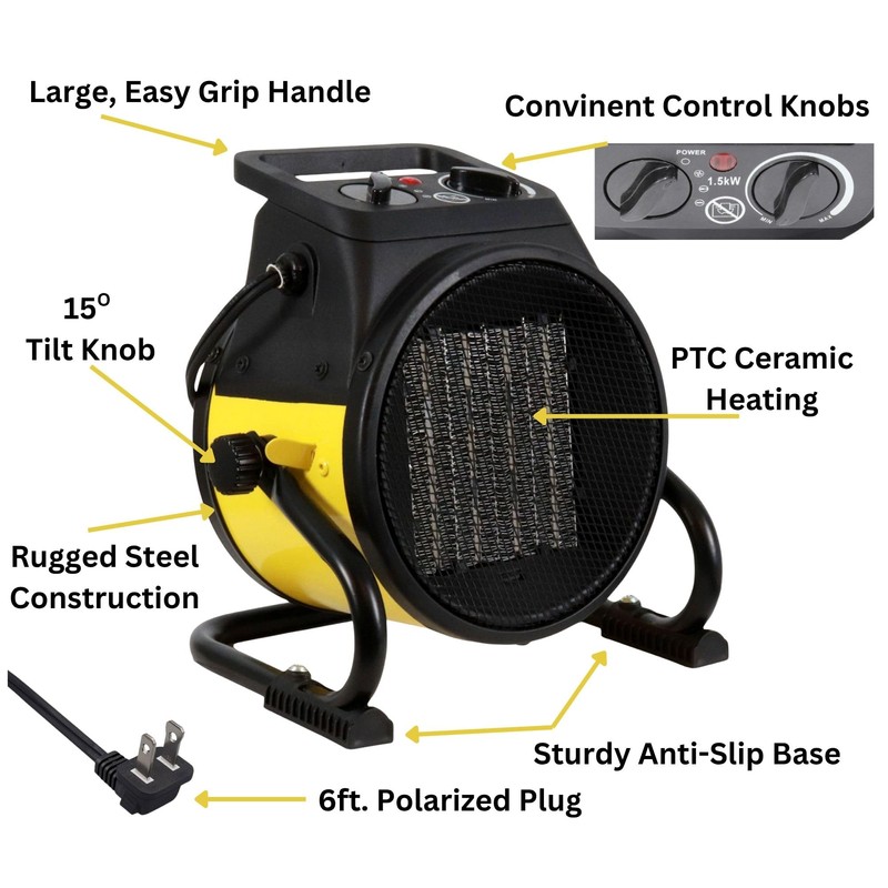 Dura Heat EUH1465 Electric Forced Air Heater with Pivoting Base