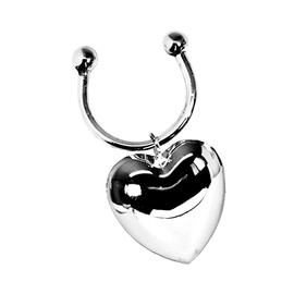 Key Ring Partner Heart Valentine's Day Engraving Silver Elegant Gifts Man Woman Christmas Silver Girlfriend Boyfriend Brillibrum, silver,