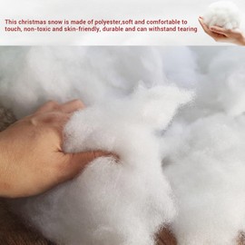 Belle&Beau Christmas Fake Snow Decor, Fluffy Artificial Snow for Christmas Tree, Mantle Village, Nativity, Indoor Snow Blanket for Christmas Decoration (4.2 OZ)