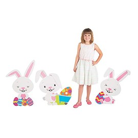 Easter Bunny Stand UPS S/3 - Party Decor - 3 Pieces