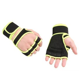 Sports Fitness Gym Gloves with Wrist Wrap, Weight Lifting Workout for Men and Women (Green,XL)