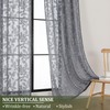 OVZME Grey Sheer Curtains 84 inches Long 2 Panels for