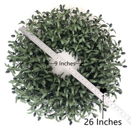 Easy Fine 26-28 Inch Olive Wreaths for Front Door for All Seasons，Spring Summer Fall Autumn Winter Christmas Wreath,Large Everyday Greenery Wreath,Home Wall Door Porch Fireplace Decor
