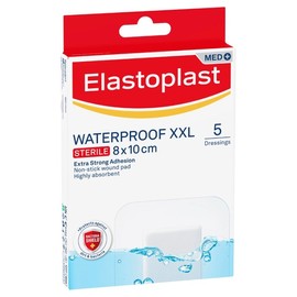 Elastoplast Waterproof Sterile Dressings XXL (8cm X 10cm) X 5