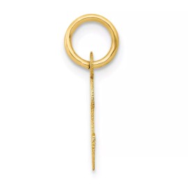 GlittersandGold 14k Small Slanted Block Letter C Initial Charm Bracelet Necklace