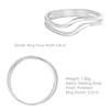 Tuscany Silver Double Wave Ring - Size P
