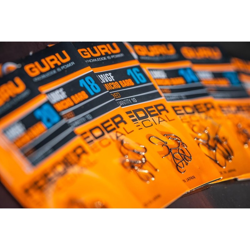 Korda Guru LWGF Size 16 Eyed Micro Barbed Qty 10
