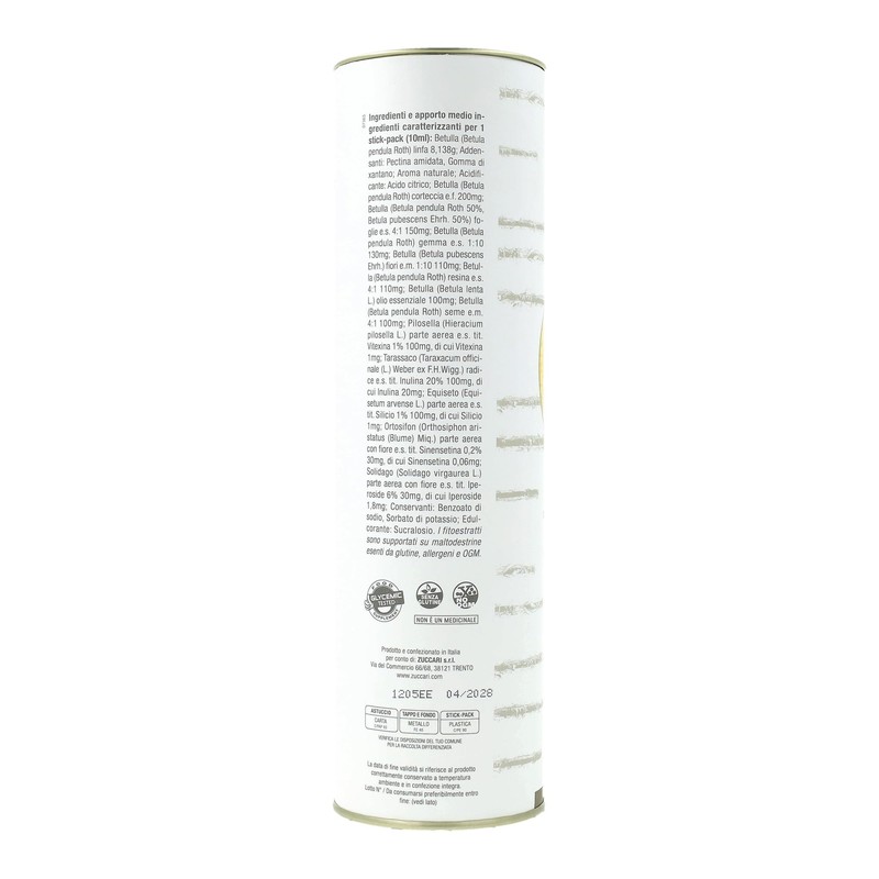 Zuccari Betulla Superiore, 25 Stick-Pack da 10ml, Integratore Alimentare con