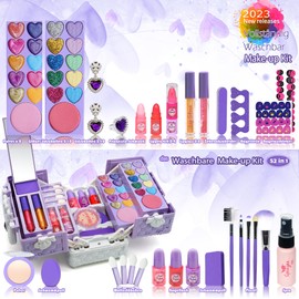 Children's Make-Up Set Girls Children's Gift Set – Children's Make-Up Set Girls Toy, Children's Vanity Case Girls Toy 4-12 Years