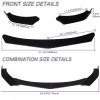 KEEPDSGN For Ford Focus RS ST Front Bumper Lip Splitter