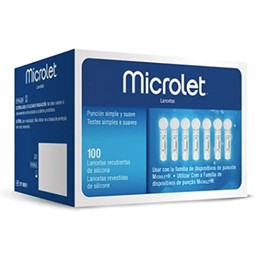 Contour Microlet lancetas caja con 100 lancetas