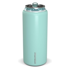 Hydrapeak Slim Can Cooler - Double Wall Insulated Skinny Can Cooler for All 12 oz (Aqua Gloss)
