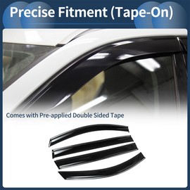 INFINAUTO Window Deflectors Side Window Vent Visors for Toyota Sienna 2021 Black Rain Guards Sun Visors Wind Vent Visors Window Vent Shades