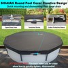 SIHAIAN 14 Ft Pool Cover, with Automatic Drain Round Pool