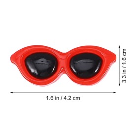 Kisangel 40Pcs Mini Resin Sunglasses Charms for Diy Crafts, Jewelry Making, Scrapbooking, Doll Accessories, Assorted Colors, 1.65*0.62*0.11inch