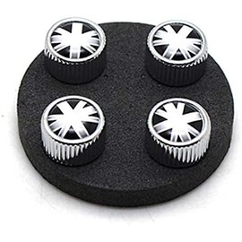 para Mini Cooper Neumáticos de Llanta 4 piezas Tapones de Válvula Estuche Cubierta Decorativa (Plata GJ)