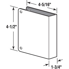 Prime-Line MP9490 Deadlock Blank Repair Cover, 1-3/4 in, Solid Brass, Polished Finish