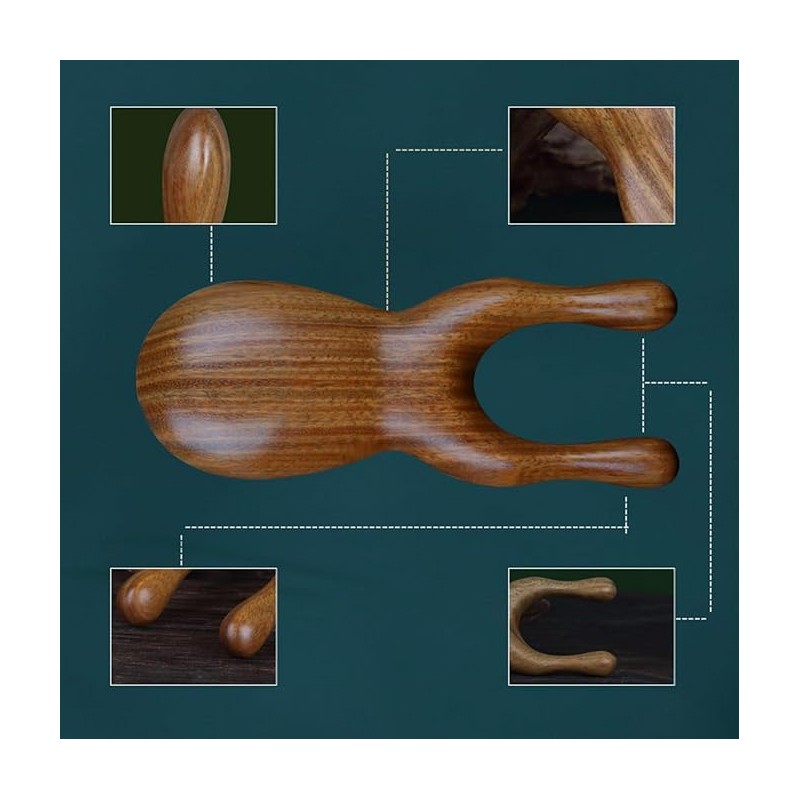 MIUPOO Wooden Nose Bridge Eyes Face Head Massage Face Roller