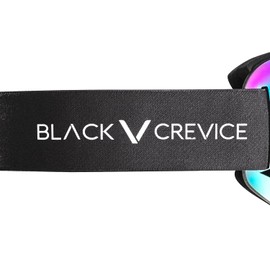 Black Crevice ÖTSCHER Ski Touring Goggles with Case, Ski Touring Goggles for Men and Women with Shatterproof Double Lens, Unisex Ski Goggles with Frameless Design, Spherical Lenses