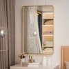 TETOTE Brushed Gold Bathroom Mirror, 24 x 36 Inch Metal