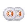 BGTEC Diamond Granite Turbo Blade,2pcs 3"/75MM Cutting Disc for Concrete,