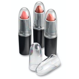 Clear Acrylic Lipstick Caps - Reemplaza Tapas Individuales MAC Originales - Vea Su Labial Favorito Fácilmente (Pack de 24 Unidades)                   