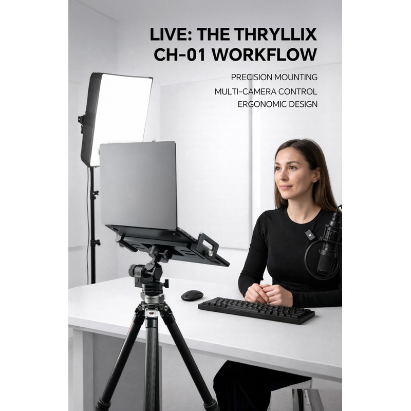 CH-01 Laptop Tripod Mount, Adjustable Laptop Holder with Arca Swiss