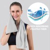GVSAVY 1 Gray Quick Dry Towel, 5 Compressed Towels, Microfiber