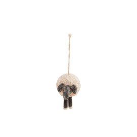Mud Pie Sheep Ceramic Farm Wind Chime, 5" x 2.5"