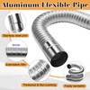 Zhaoyao Pellet Stove Pipe Kit, 2" x 59" Aluminum Flex