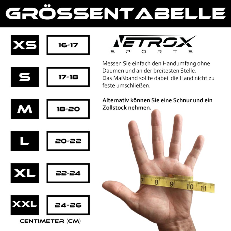 NetroxSports® Training Gloves with Wrist Bandage for Strength Training, Bodybuilding