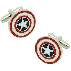 MasGemelos - Captain America Cufflinks, Alloy Steel