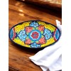 Large Talavera Oval Platter – 17.5” x 10” Hand-Painted Ceramic