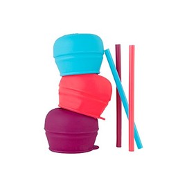 Boon Snug Straw and Lid, Pink Multi