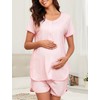 FKEEP Stripe Maternity Nursing Pajamas Sets Womens Button Down Pregnancy