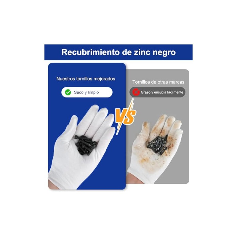 1230 Piezas Tornillos Métricos M2 M3 M4 M5, Acero Aleado