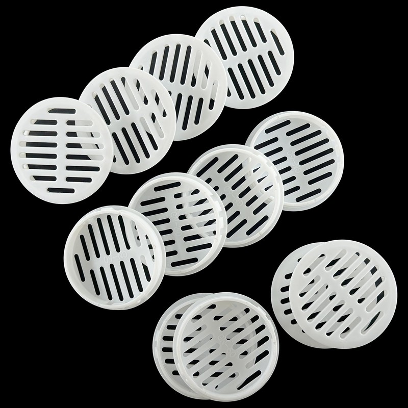 12 PCS Plastic Snap-On Mesh Air Vent Covers for Bathroom,