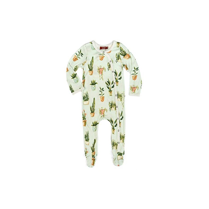 Milkbarn Snap Footed Romper (Potted Plants 3-6M)